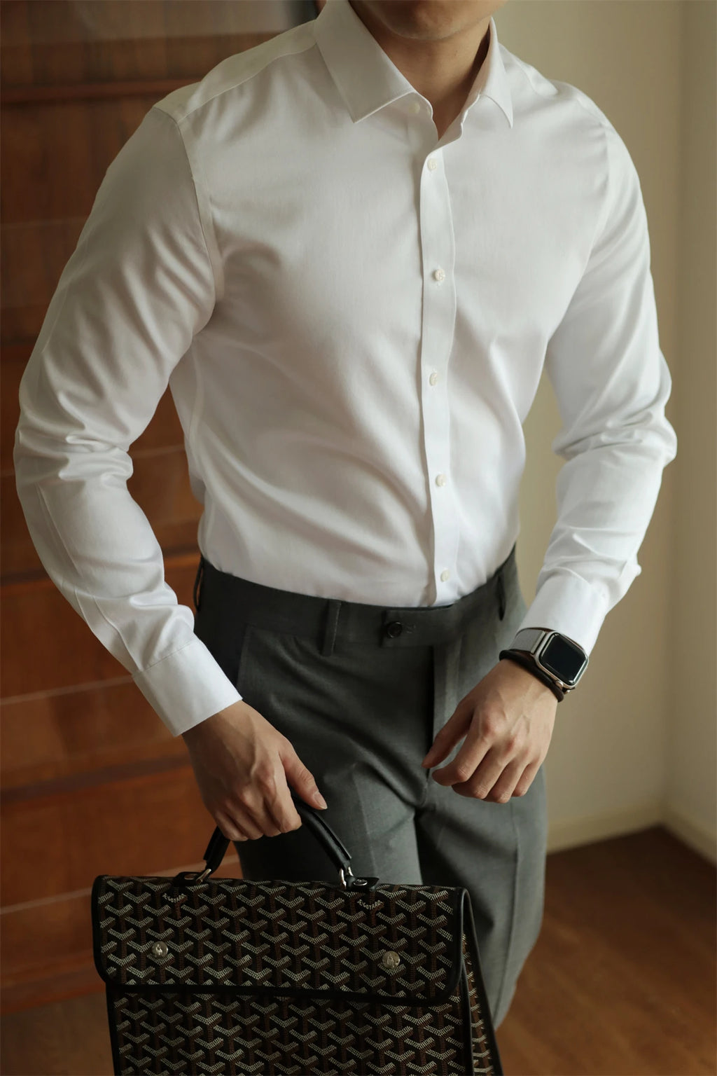 WRINKLE-FREE SLIM FIT LONG-SLEEVE SHIRT