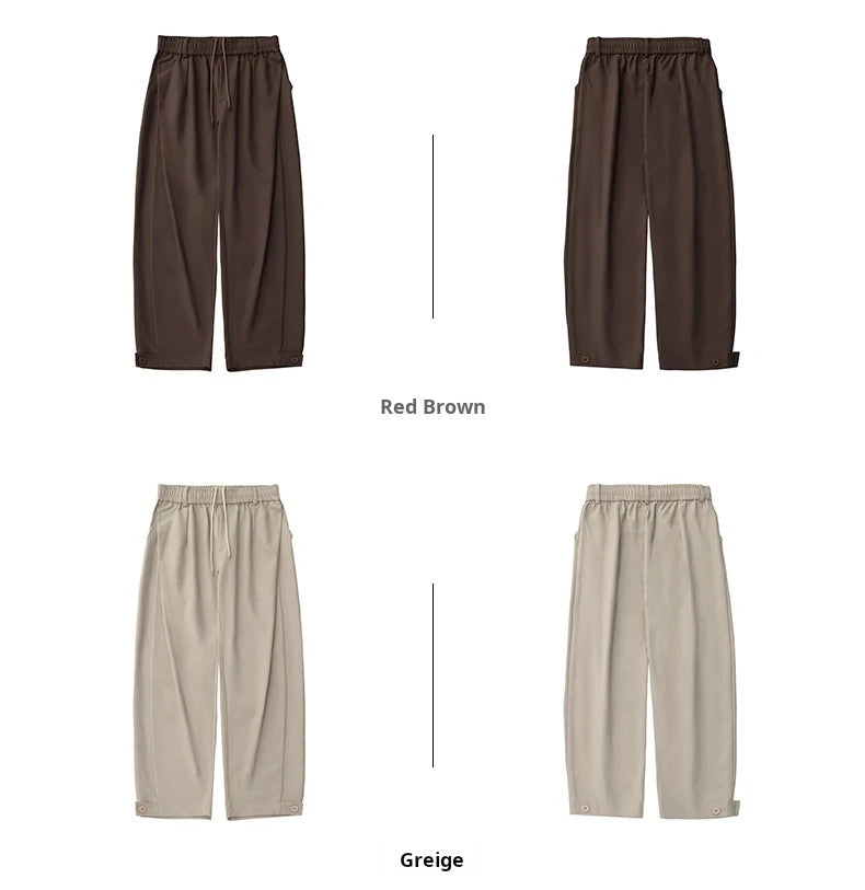 PLEATED RETRO LOOSE FIT TROUSERS