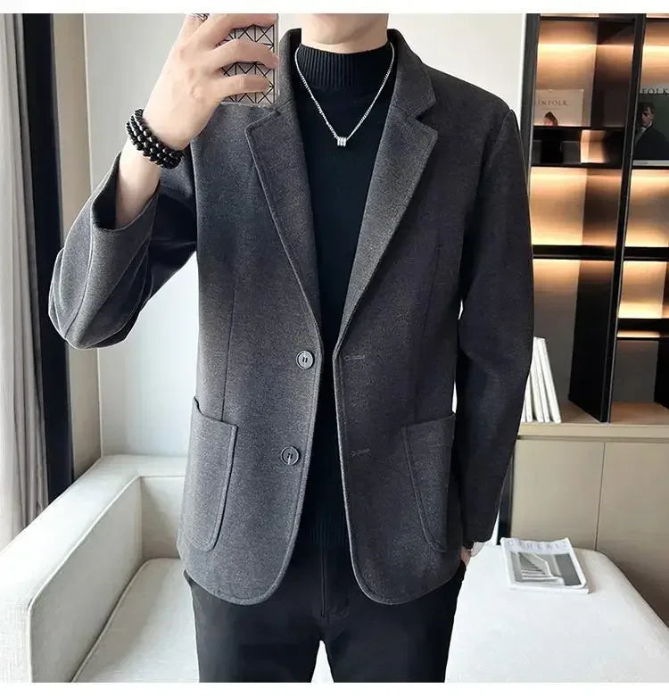 SLIM FIT TWEED BLAZER JACKET