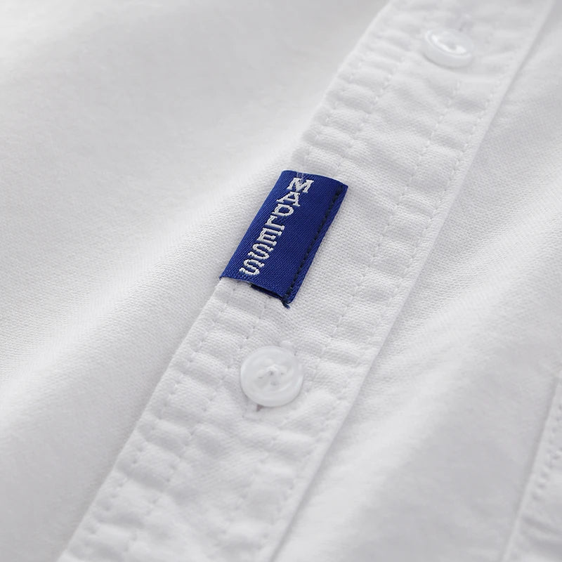 100% COTTON OXFORD SHORT-SLEEVE SHIRT