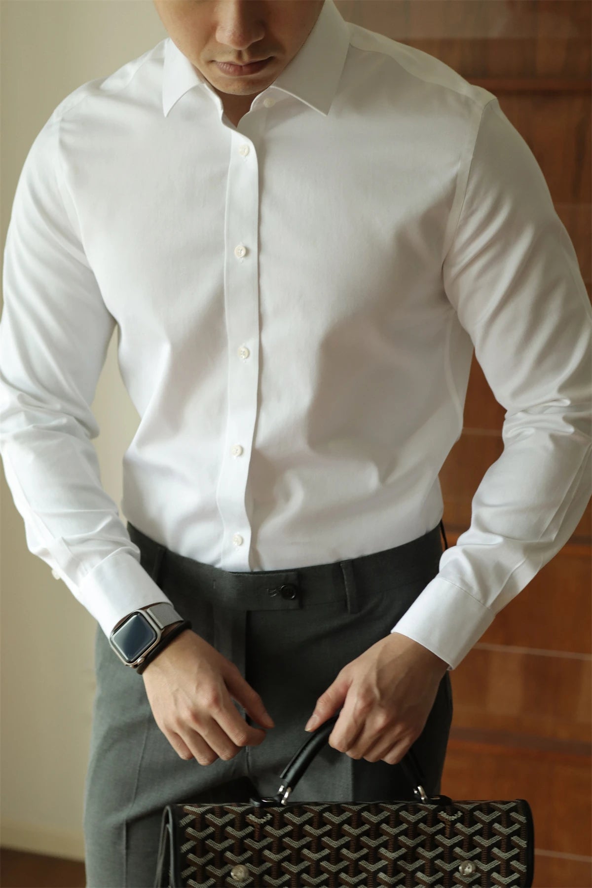 WRINKLE-FREE SLIM FIT LONG-SLEEVE SHIRT