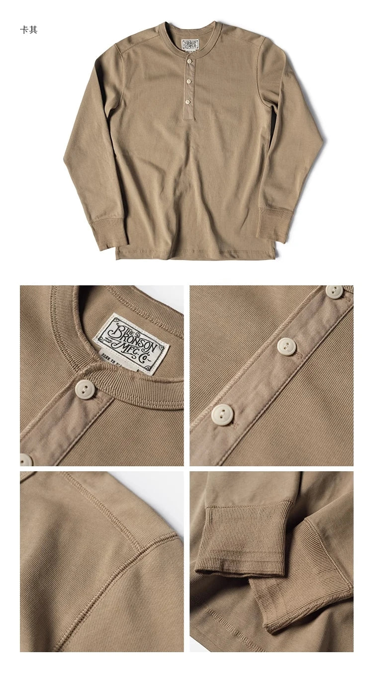 HEAVYWEIGHT LONG-SLEEVE HENLEY SHIRT