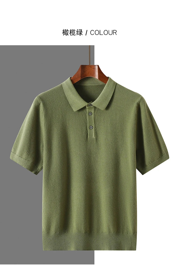 100% PURE WOOL BUSINESS POLO