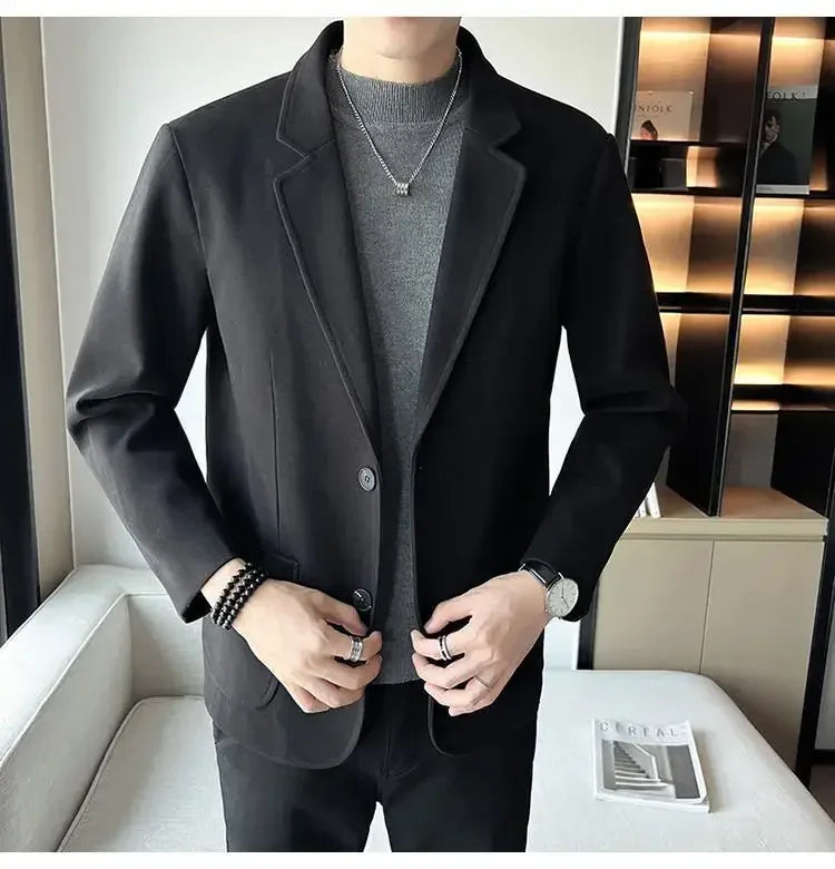 SLIM FIT TWEED BLAZER JACKET