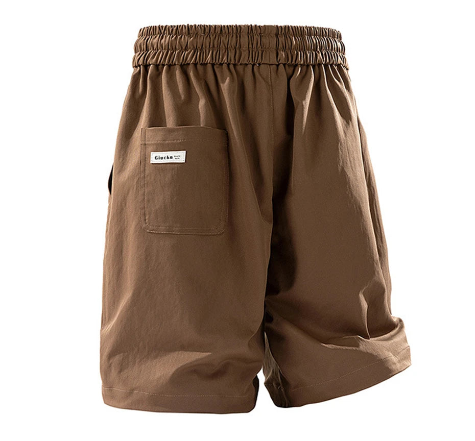 PLUS SIZE CARGO SHORTS WITH ELASTIC WAIST