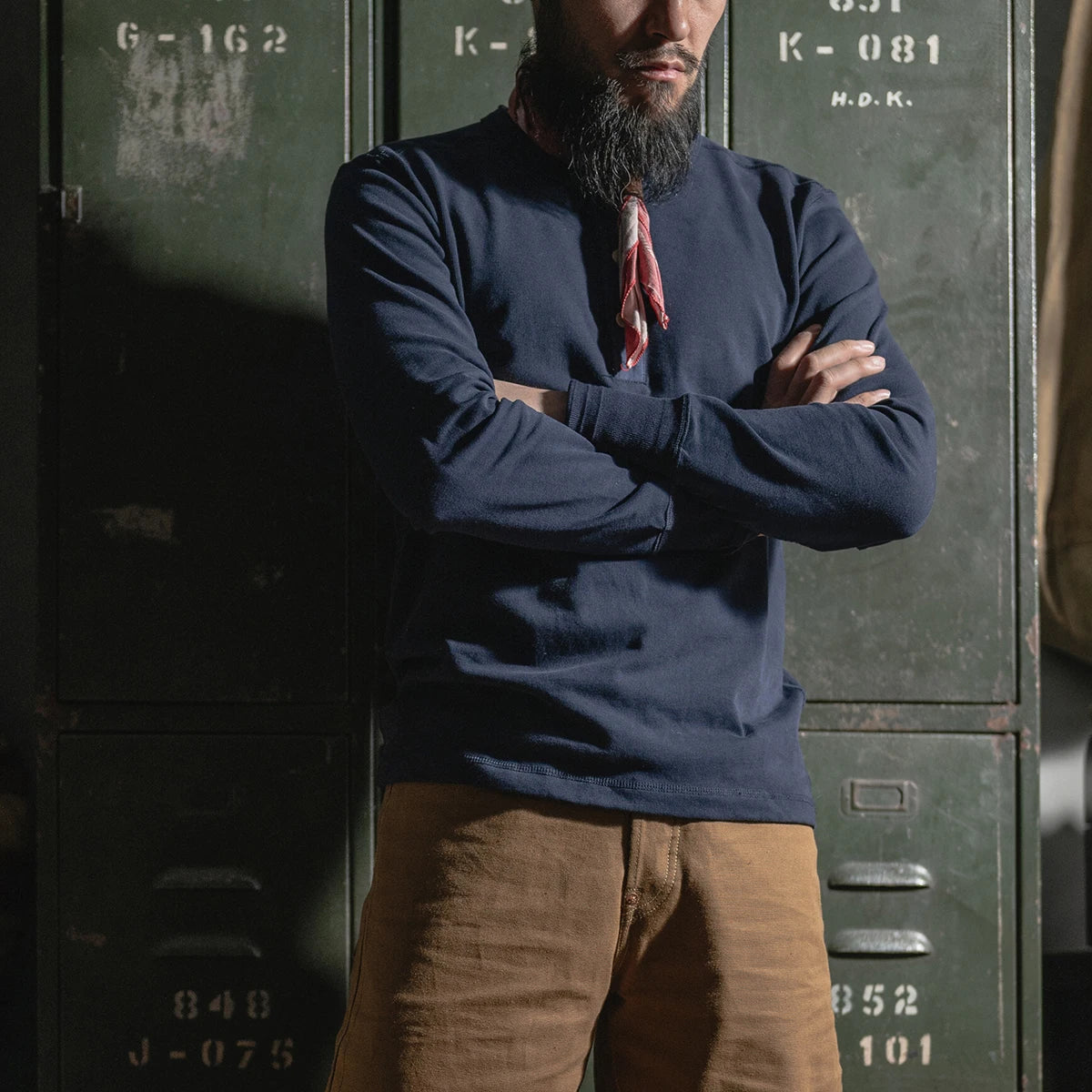 HEAVYWEIGHT LONG-SLEEVE HENLEY SHIRT