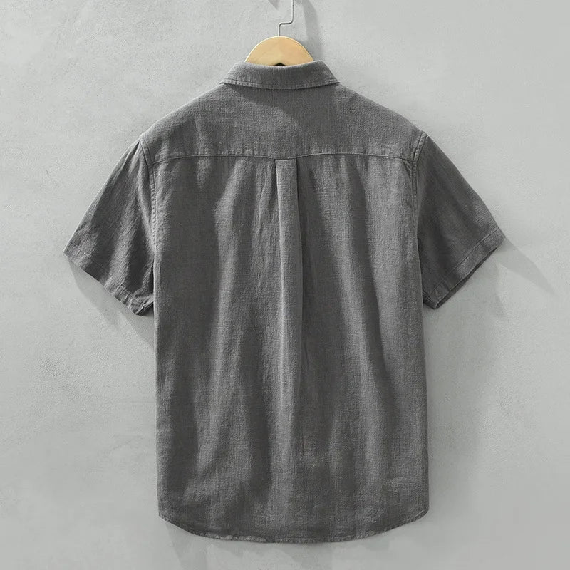 VINTAGE LINEN COTTON CASUAL SHIRT
