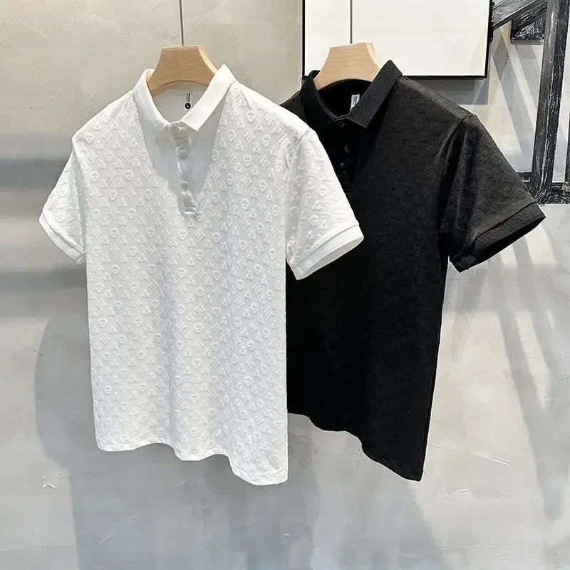 ICE SILK HOLLOW SHORT-SLEEVE POLO
