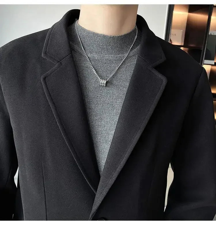 SLIM FIT TWEED BLAZER JACKET