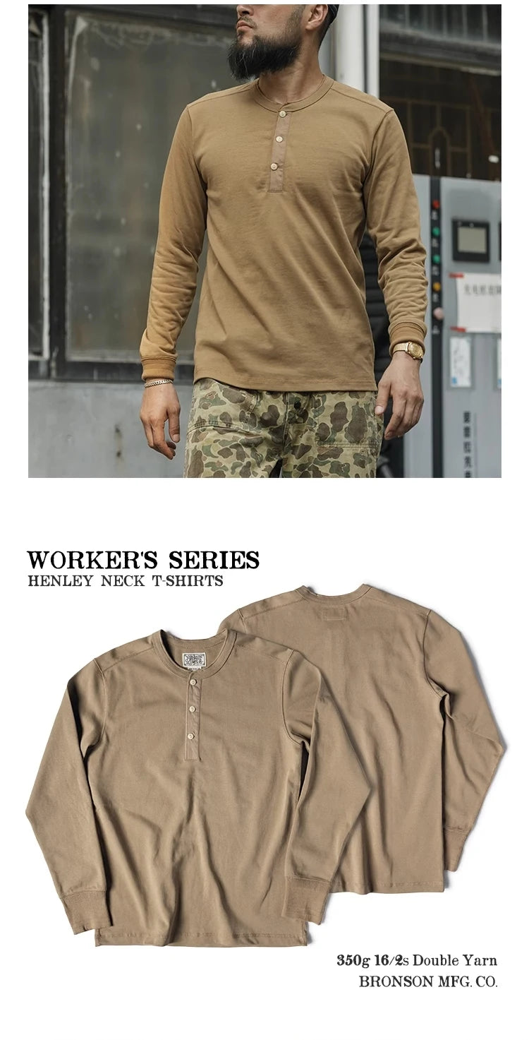 HEAVYWEIGHT LONG-SLEEVE HENLEY SHIRT