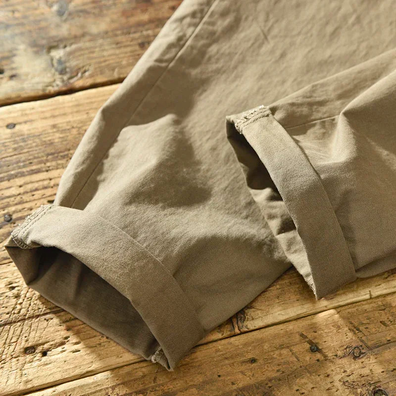 PURE COTTON LOOSE CARGO PANTS