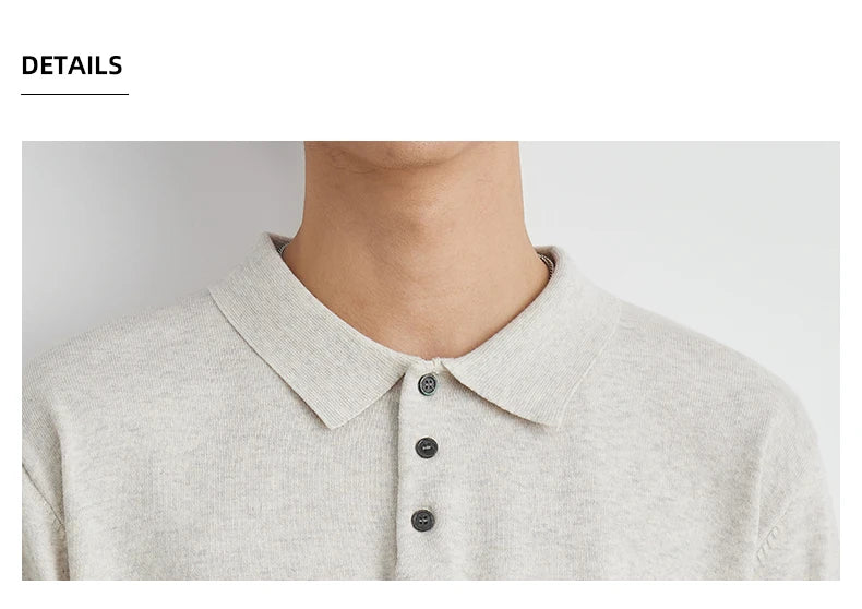 LOOSE FIT WOVEN LAPEL POLO SHIRT