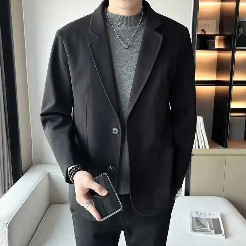 SLIM FIT TWEED BLAZER JACKET