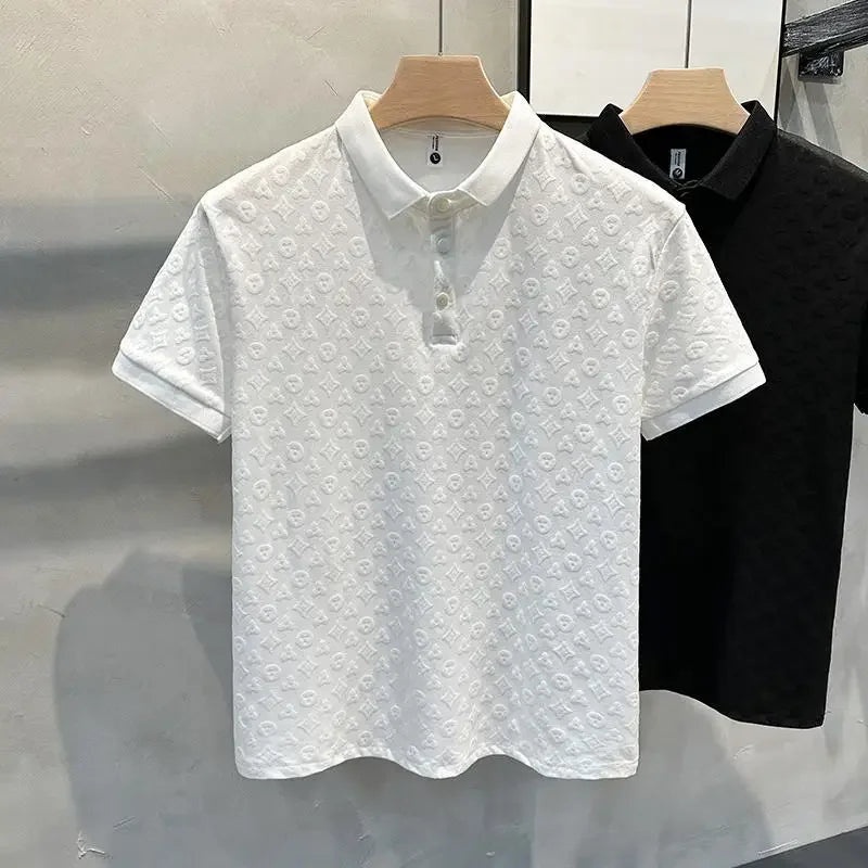 ICE SILK HOLLOW SHORT-SLEEVE POLO