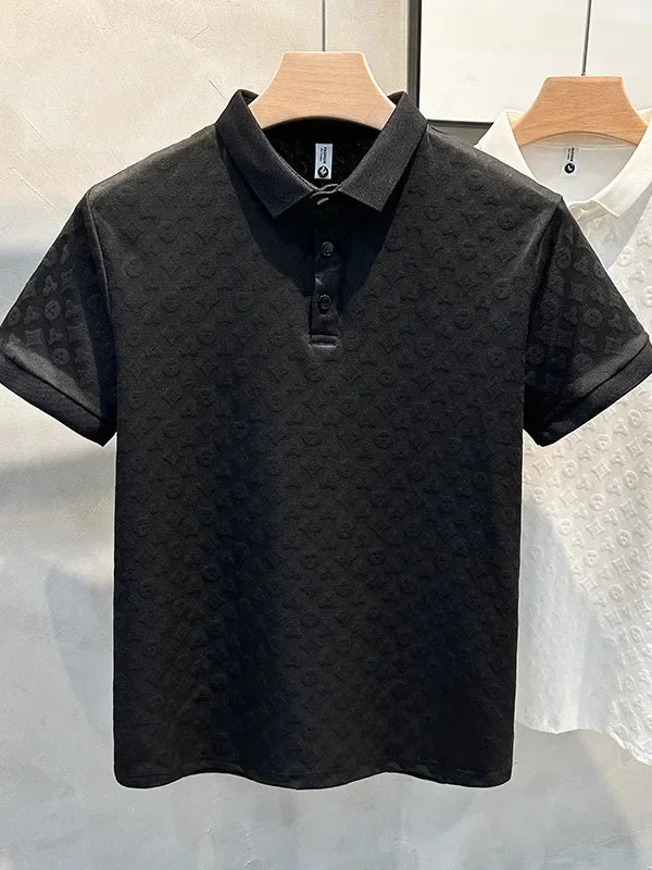 ICE SILK HOLLOW SHORT-SLEEVE POLO