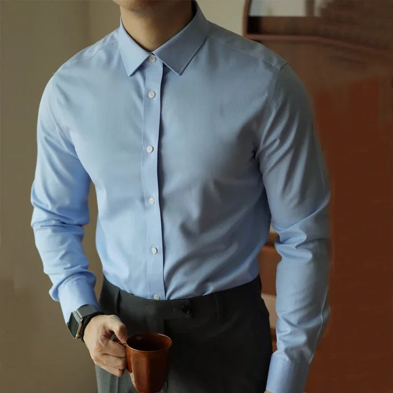 WRINKLE-FREE SLIM FIT LONG-SLEEVE SHIRT