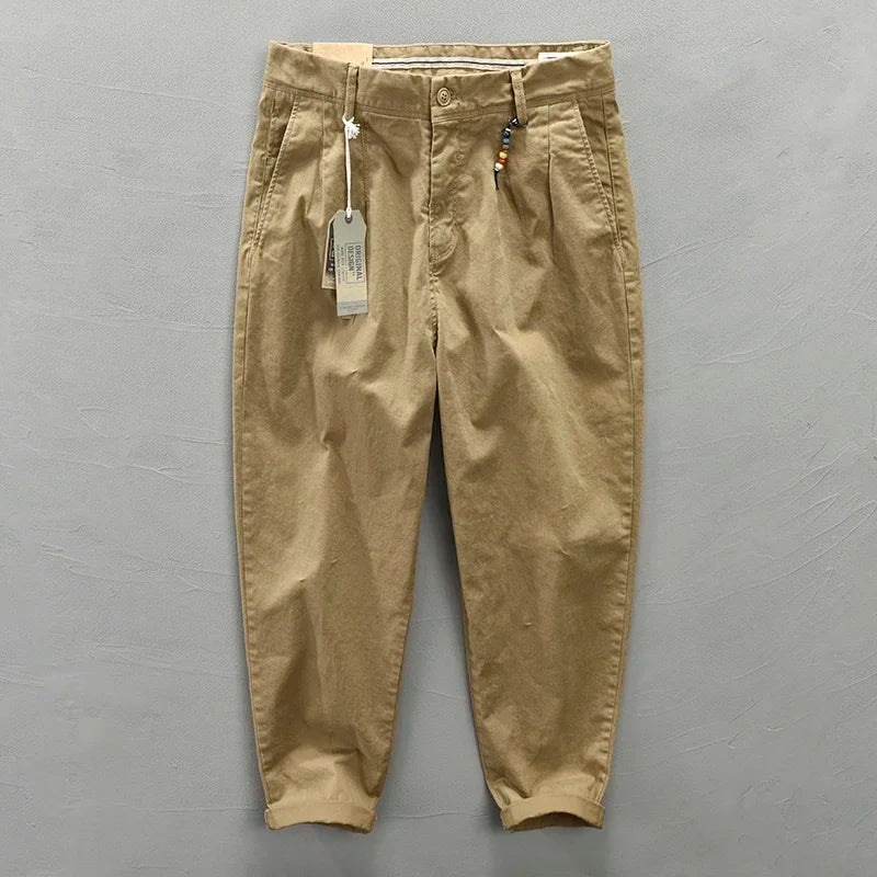 PURE COTTON LOOSE CARGO PANTS