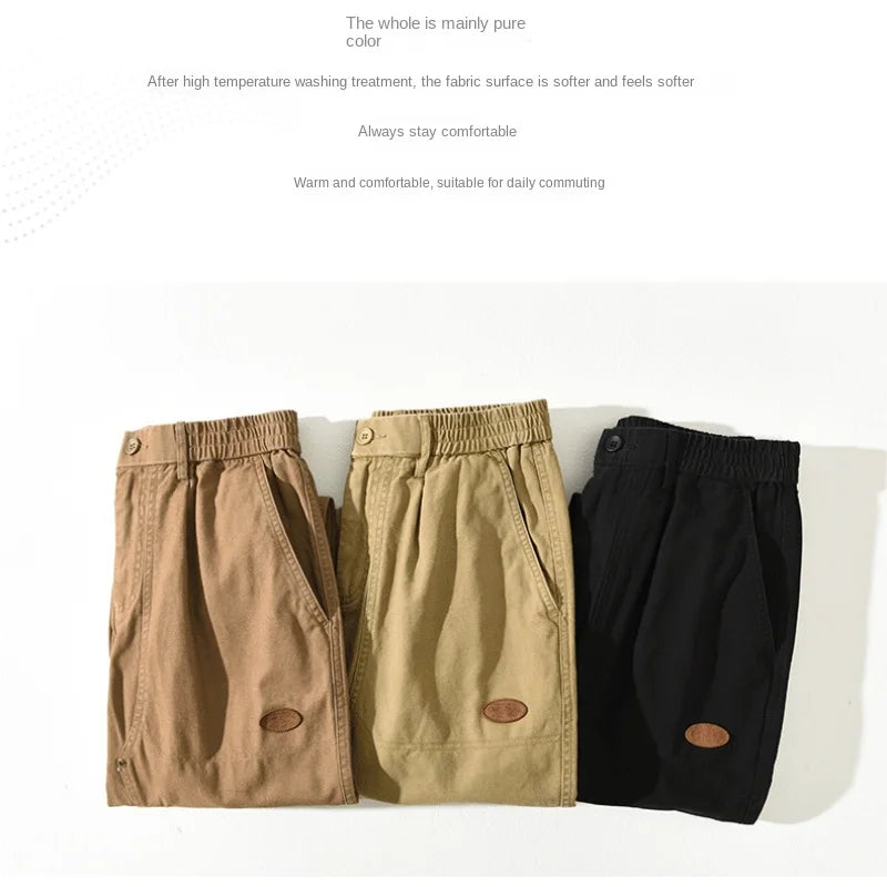 100% COTTON LOOSE CARGO PANTS