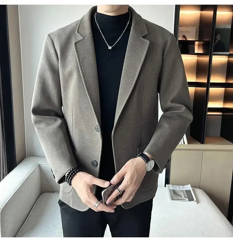 SLIM FIT TWEED BLAZER JACKET