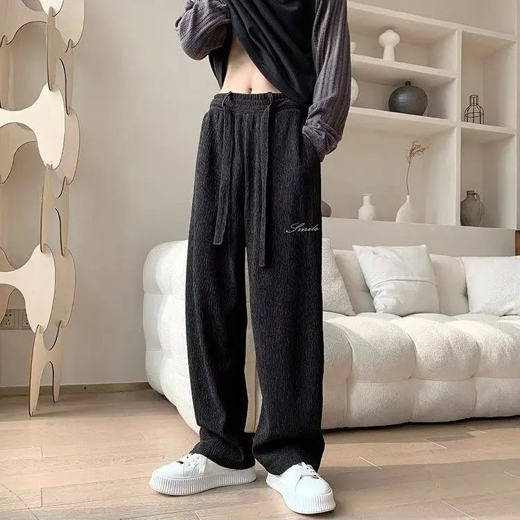 ICE SILK WIDE-LEG LINEN TROUSERS