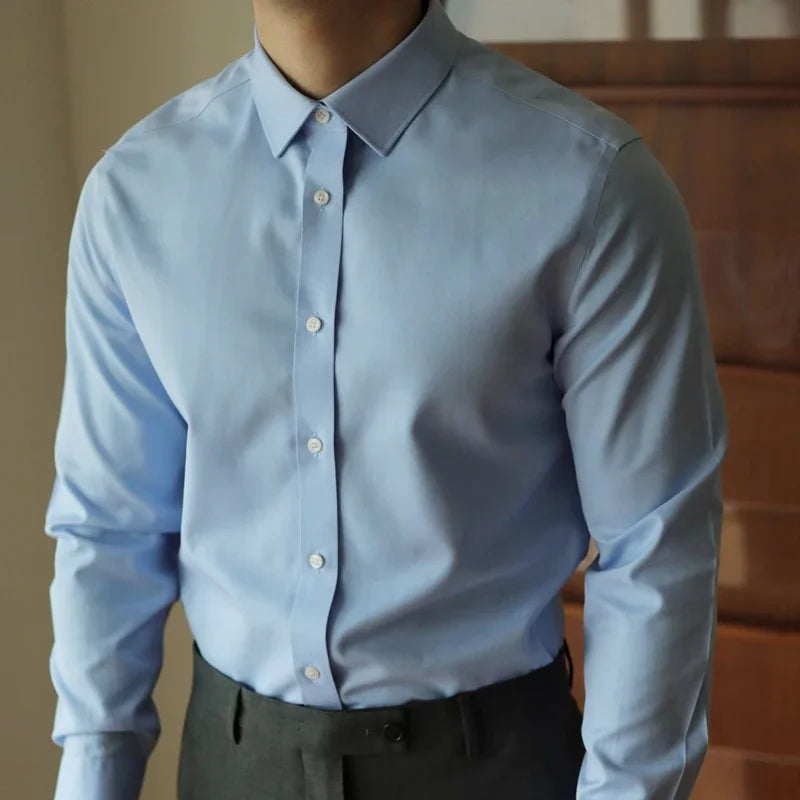 WRINKLE-FREE SLIM FIT LONG-SLEEVE SHIRT