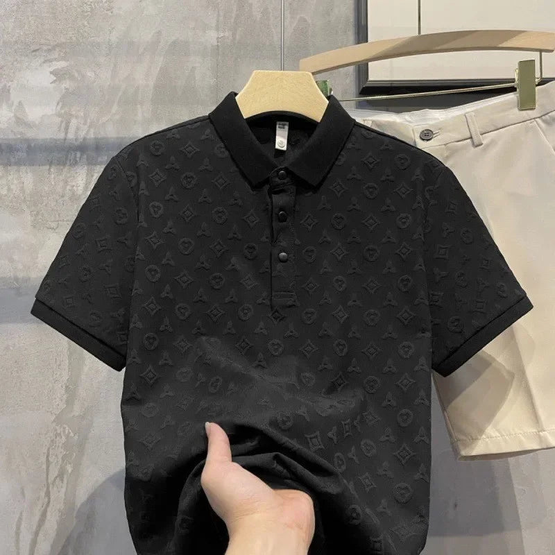 ICE SILK HOLLOW SHORT-SLEEVE POLO