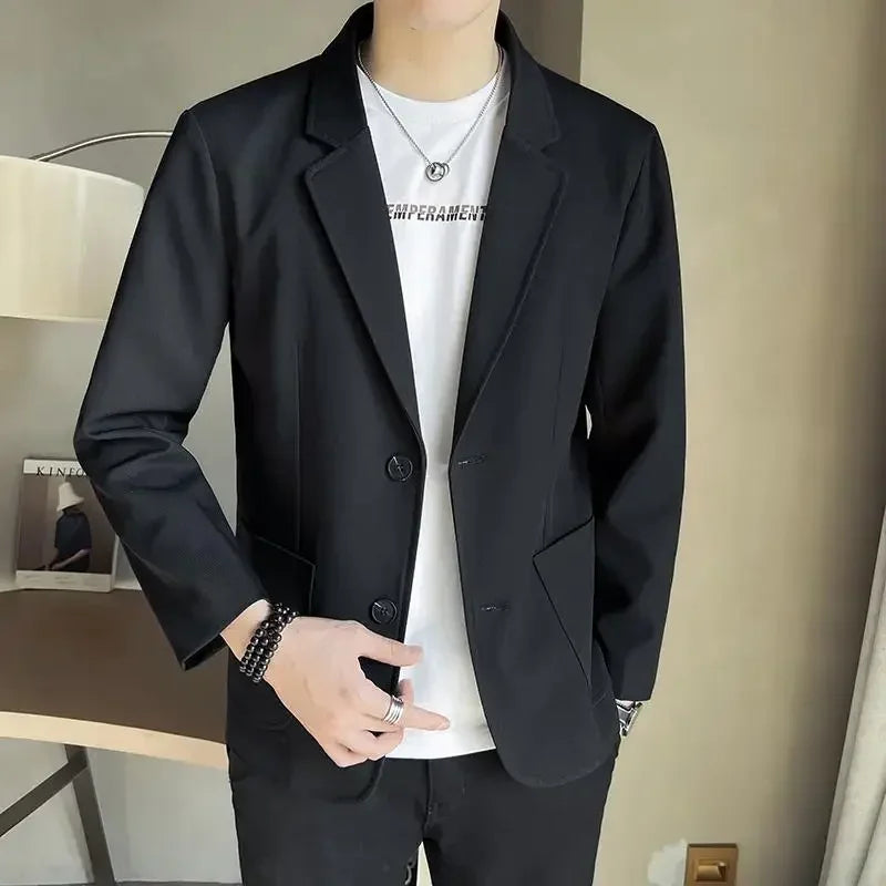 SLIM FIT TWEED BLAZER JACKET