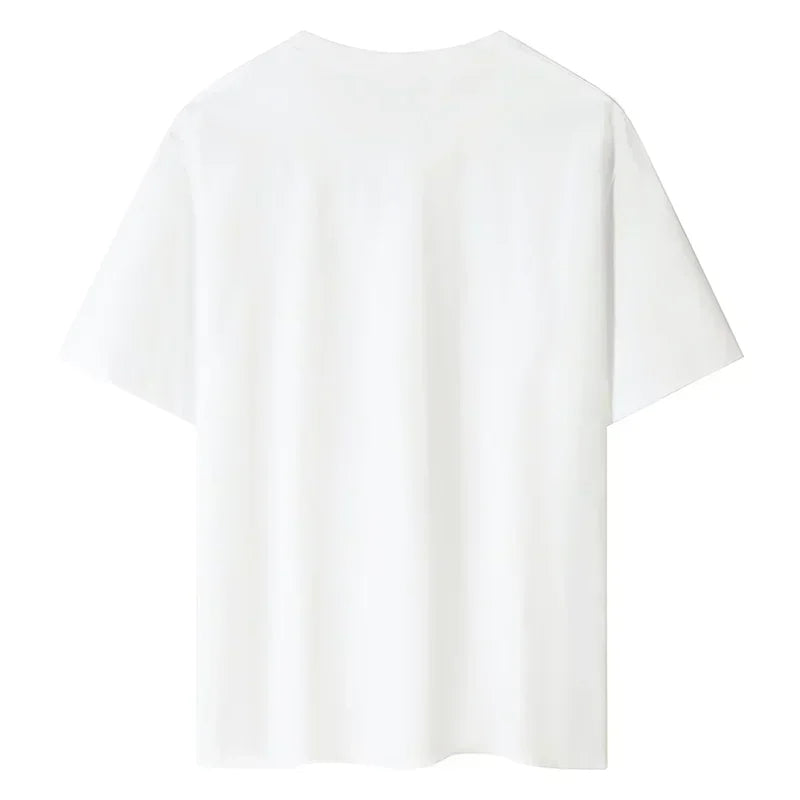BREATHABLE CREW NECK ALPHABET T-SHIRT