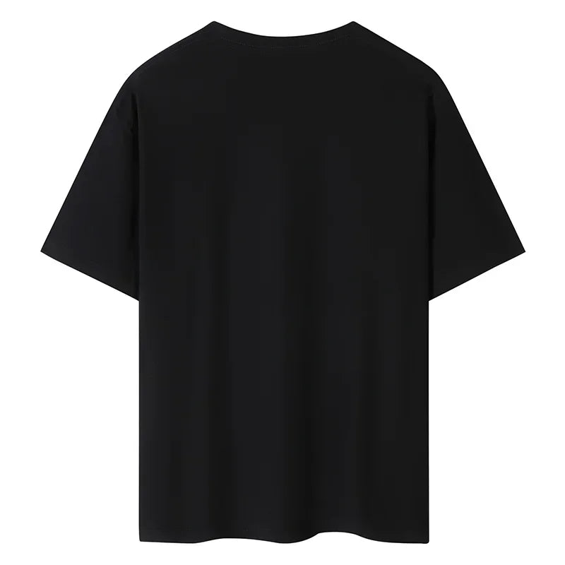 BREATHABLE CREW NECK ALPHABET T-SHIRT