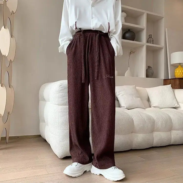 ICE SILK WIDE-LEG LINEN TROUSERS