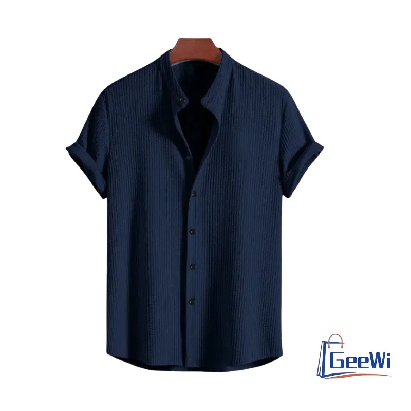 CORDUROY SHORT-SLEEVE BUTTON SHIRT
