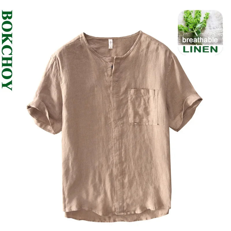 100% LINEN VINTAGE CASUAL SHIRT