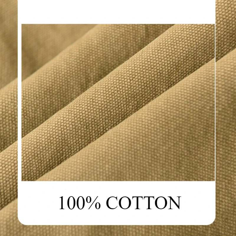 100% COTTON LOOSE CARGO PANTS
