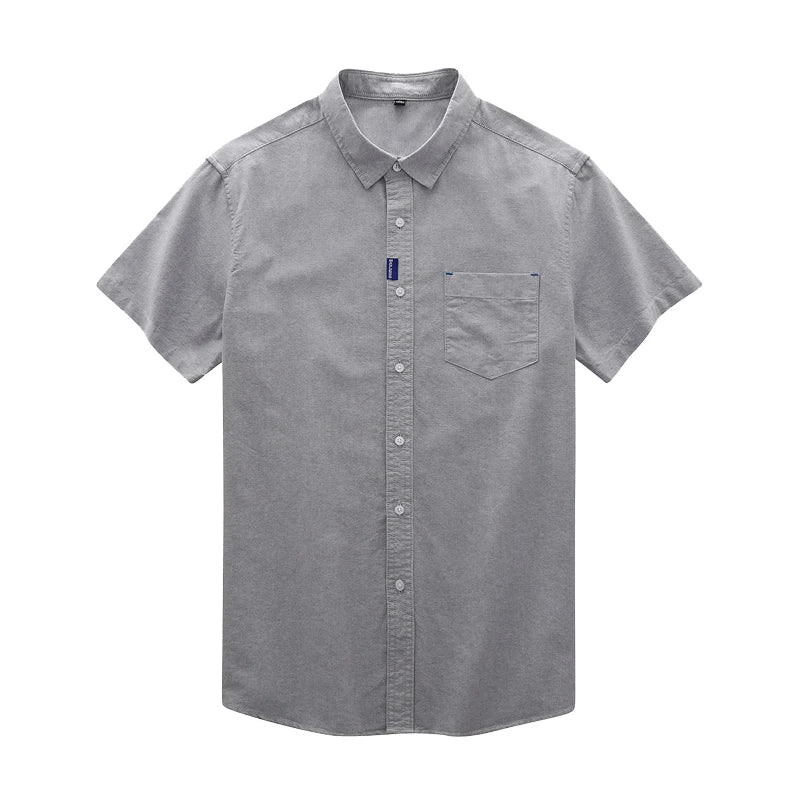100% COTTON OXFORD SHORT-SLEEVE SHIRT