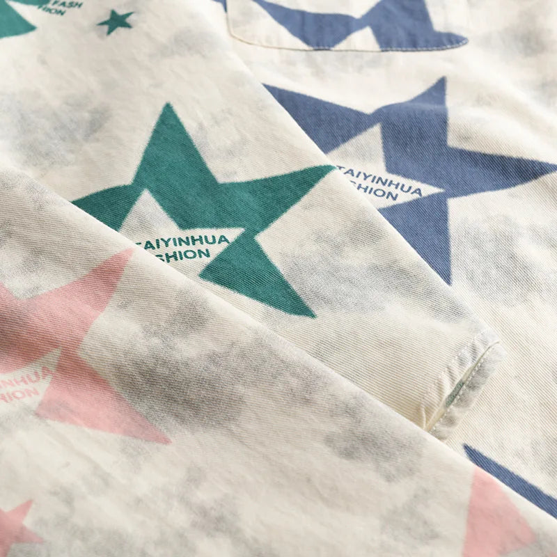 STAR PRINT PURE COTTON SHIRT