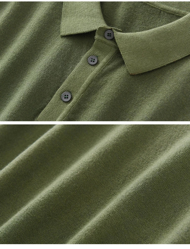 100% PURE WOOL BUSINESS POLO