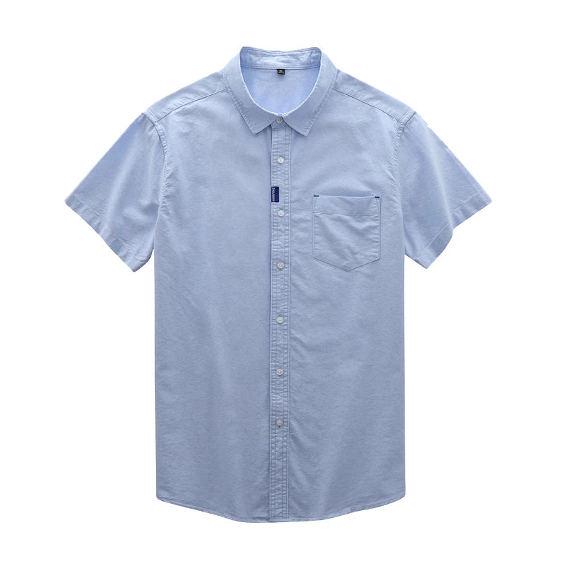 100% COTTON OXFORD SHORT-SLEEVE SHIRT