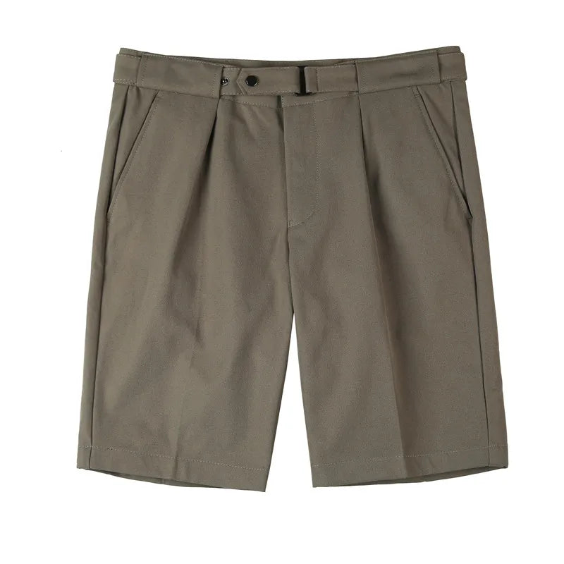 BRITISH STYLE SLIM FIT SUIT SHORTS