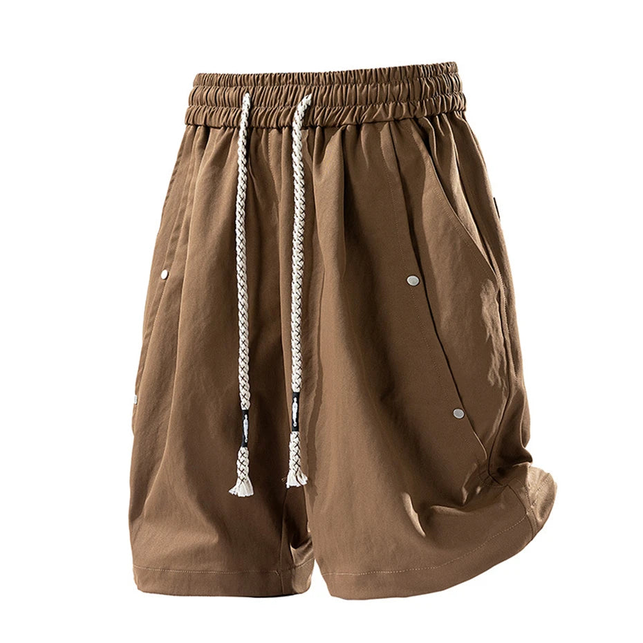 PLUS SIZE CARGO SHORTS WITH ELASTIC WAIST
