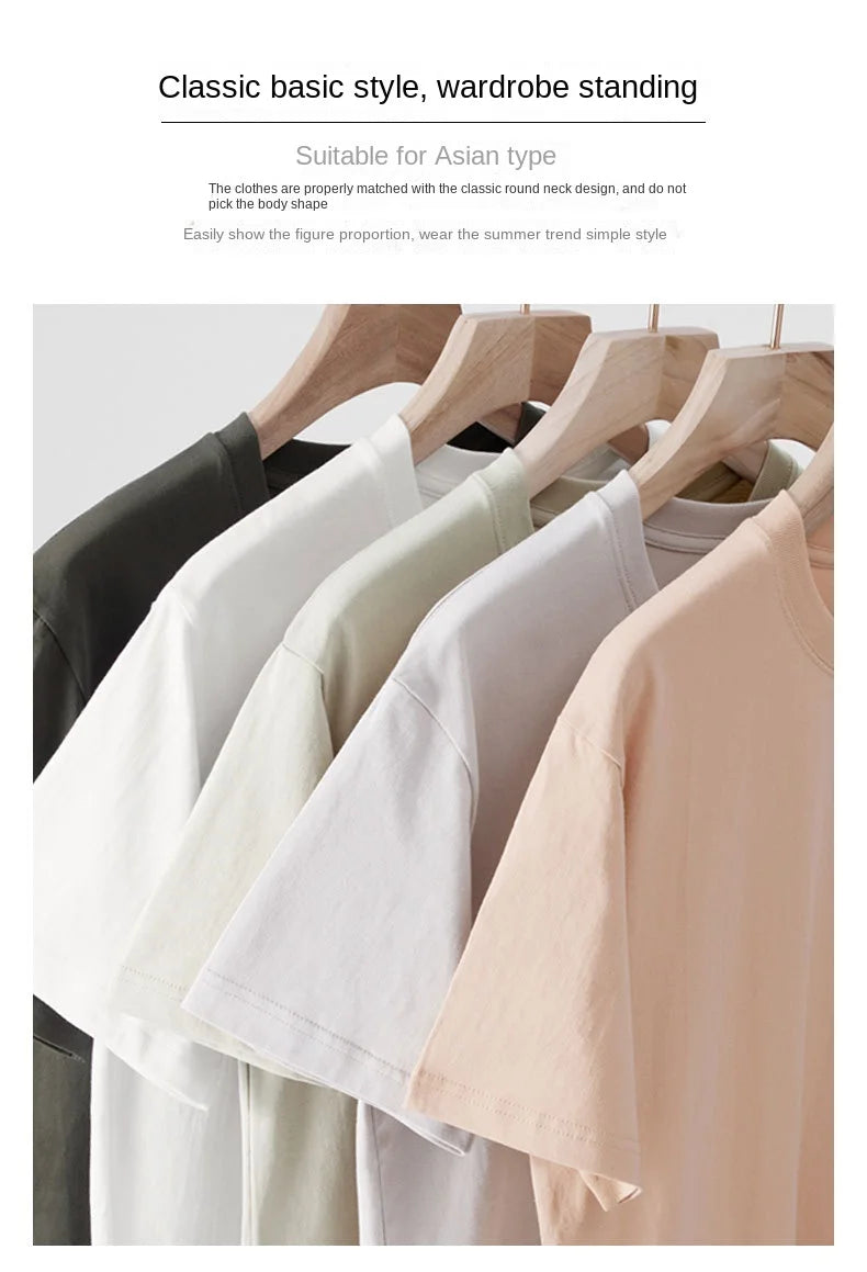 PURE COTTON LOOSE CASUAL T-SHIRT
