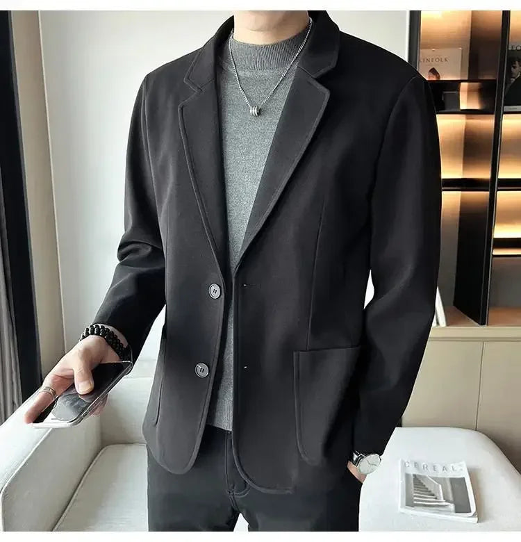SLIM FIT TWEED BLAZER JACKET