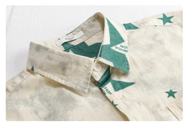 STAR PRINT PURE COTTON SHIRT