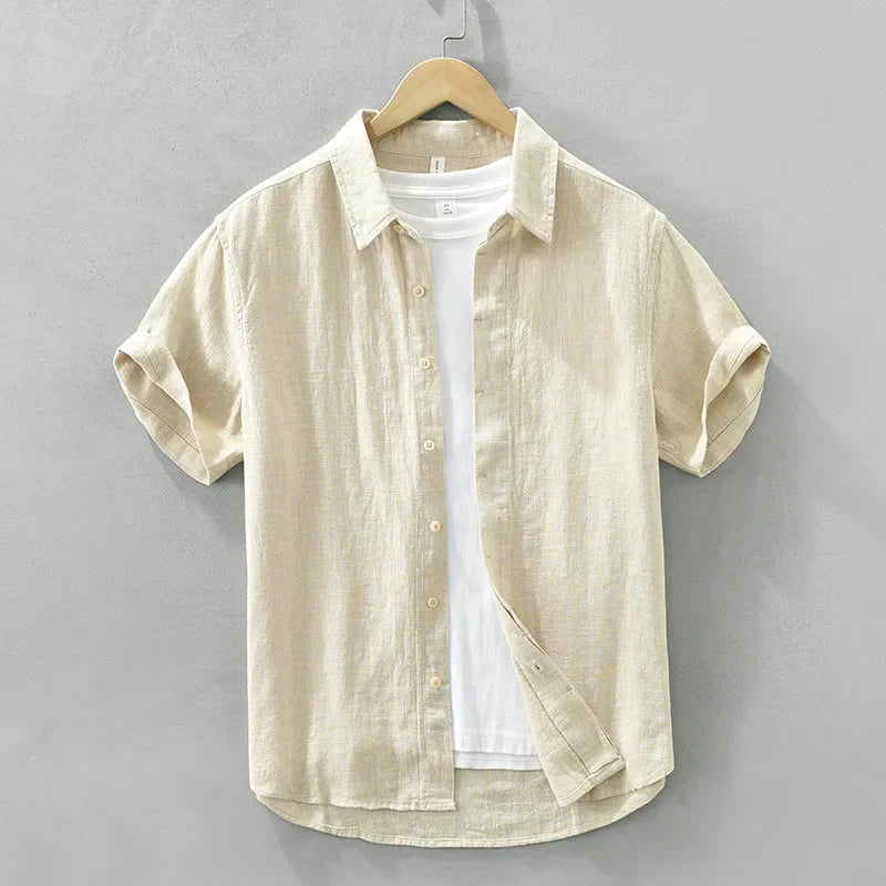 VINTAGE LINEN COTTON CASUAL SHIRT