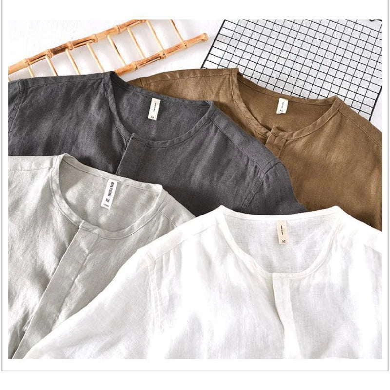 100% LINEN VINTAGE CASUAL SHIRT