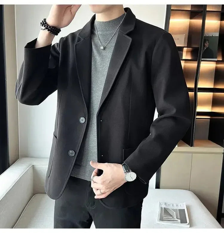 SLIM FIT TWEED BLAZER JACKET