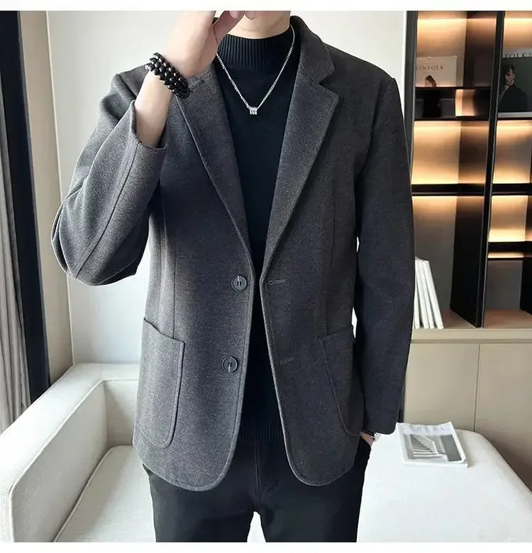 SLIM FIT TWEED BLAZER JACKET