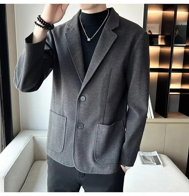 SLIM FIT TWEED BLAZER JACKET