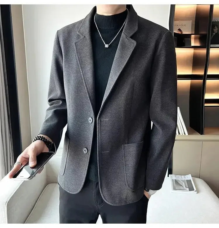 SLIM FIT TWEED BLAZER JACKET