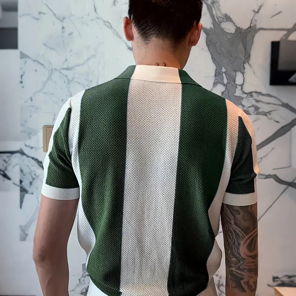 RETRO KNIT SHORT-SLEEVE POLO SHIRT