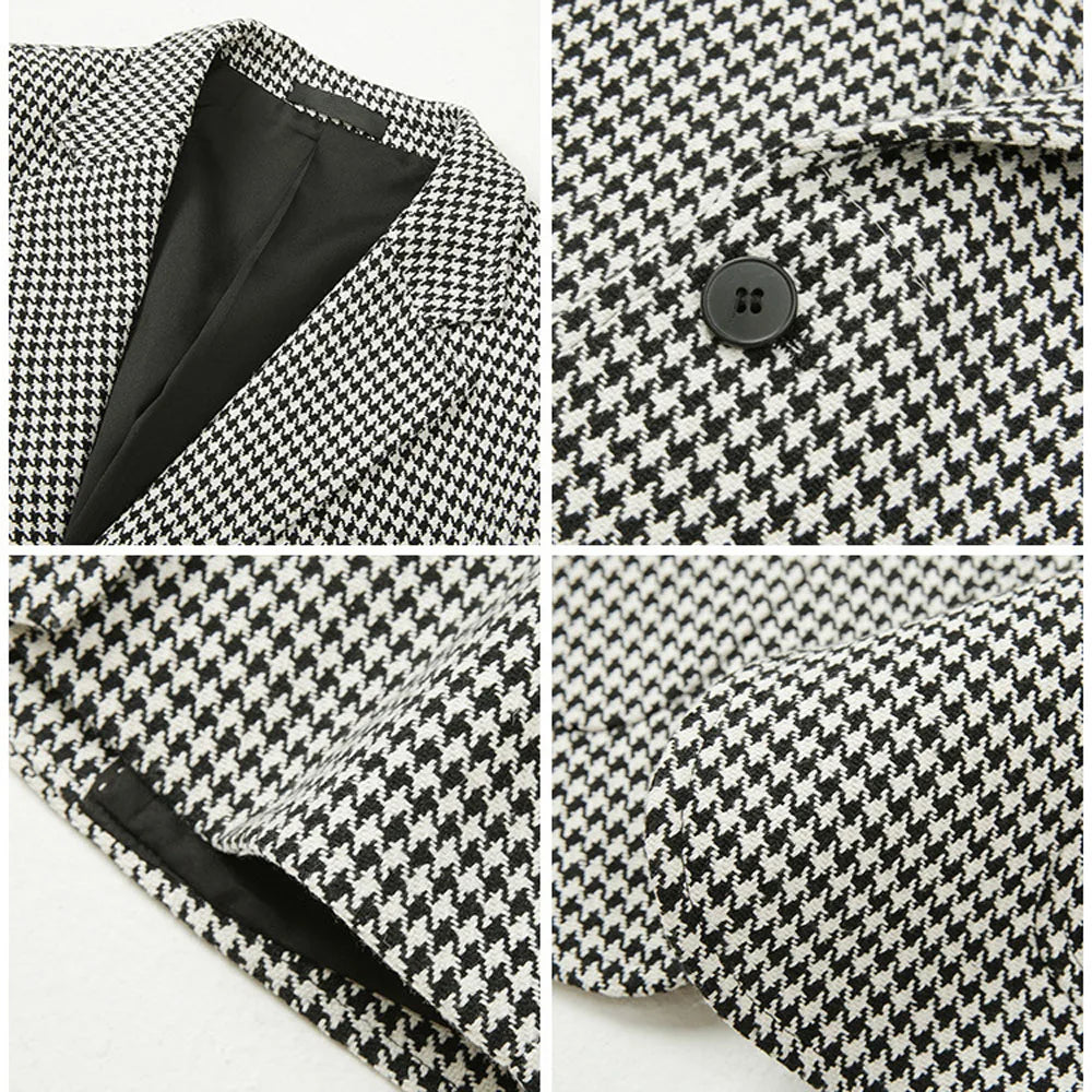 SLIM FIT HOUNDSTOOTH BLAZER